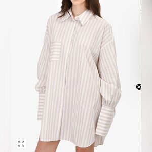 helsa shirt long sleeve stripes oversized